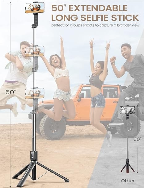Palo selfie inalámbrico Bluetooth 6 en 1