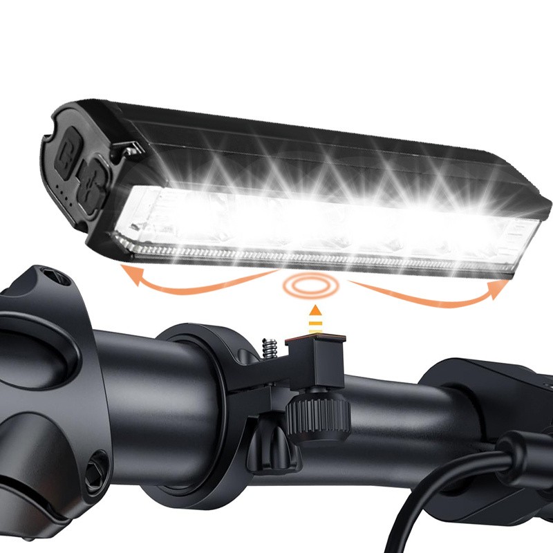 Luz LED para bicicleta superbrillante, 4 modos de iluminación, recargable por USB, resistente al agua, luz de circulación diurna, ideal para ciclismo todoterreno.