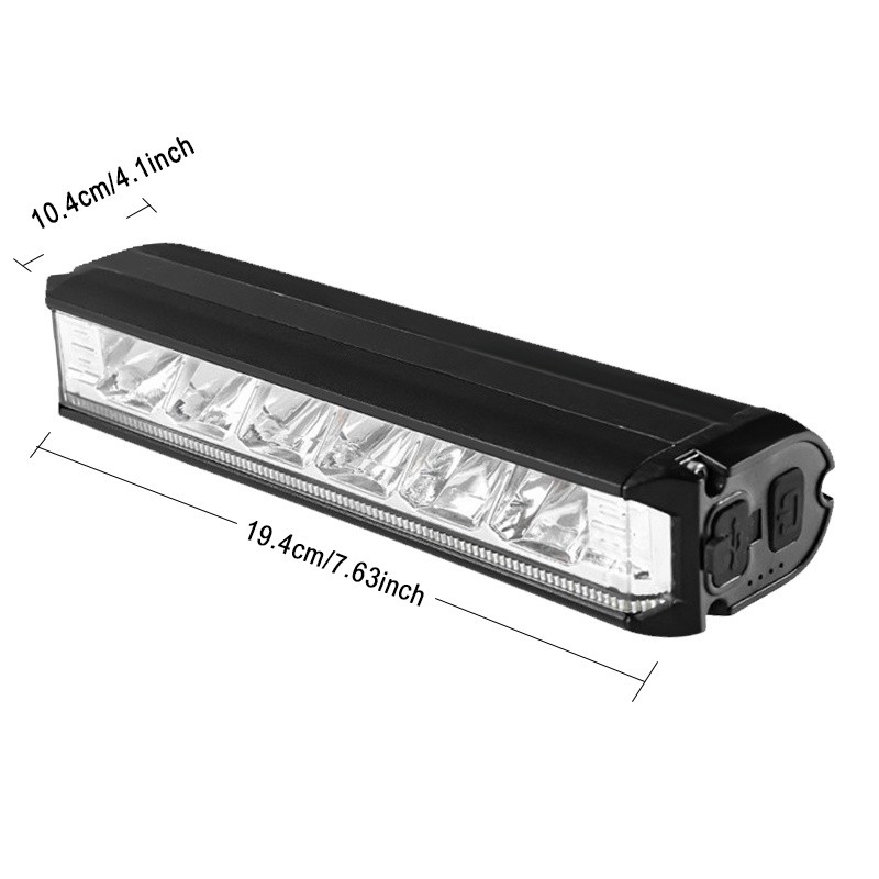 Luz LED para bicicleta superbrillante, 4 modos de iluminación, recargable por USB, resistente al agua, luz de circulación diurna, ideal para ciclismo todoterreno.