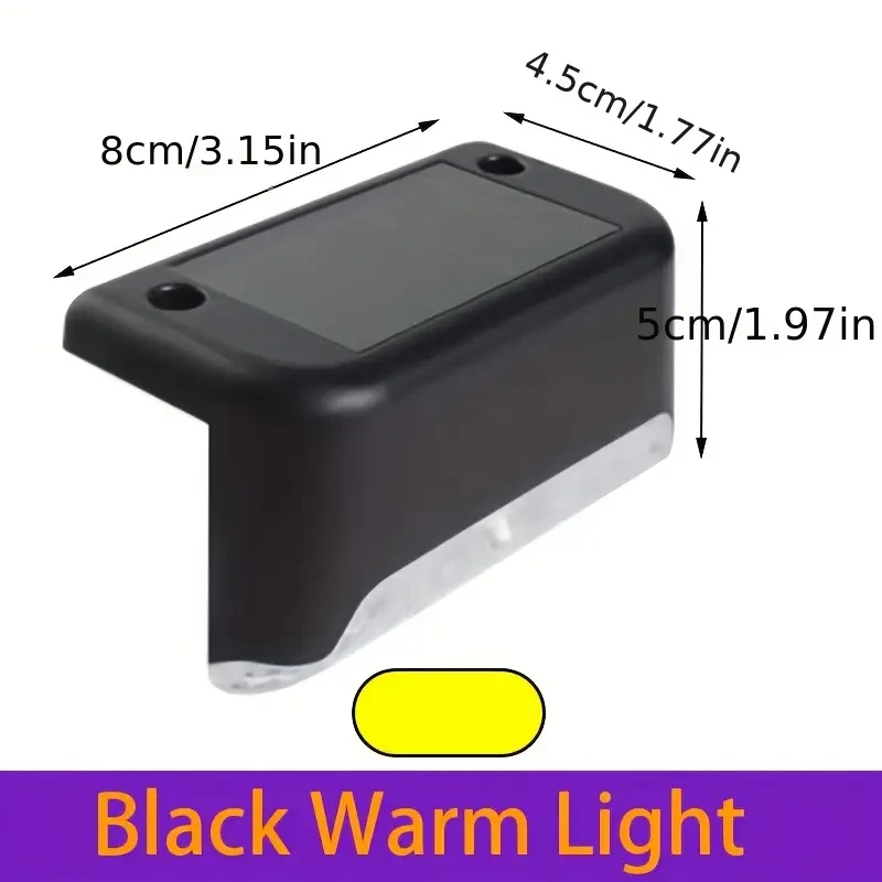 Paquete de 16 luces solares para jardín - Decoración duradera e impermeable para escaleras y terrazas - Iluminación brillante para pasillos, paredes y barandillas en jardines domésticos - Solución de iluminación exterior de bajo consumo