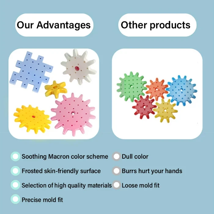 Juguete educativo de bloques de engranajes eléctricos STEM