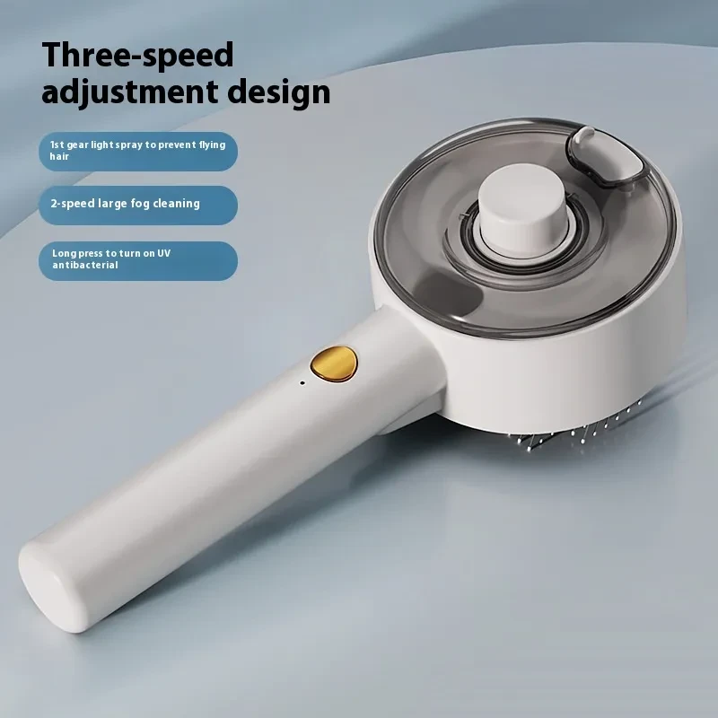 Cepillo depilatorio para perros y gatos, cepillo de vapor autolimpiante.