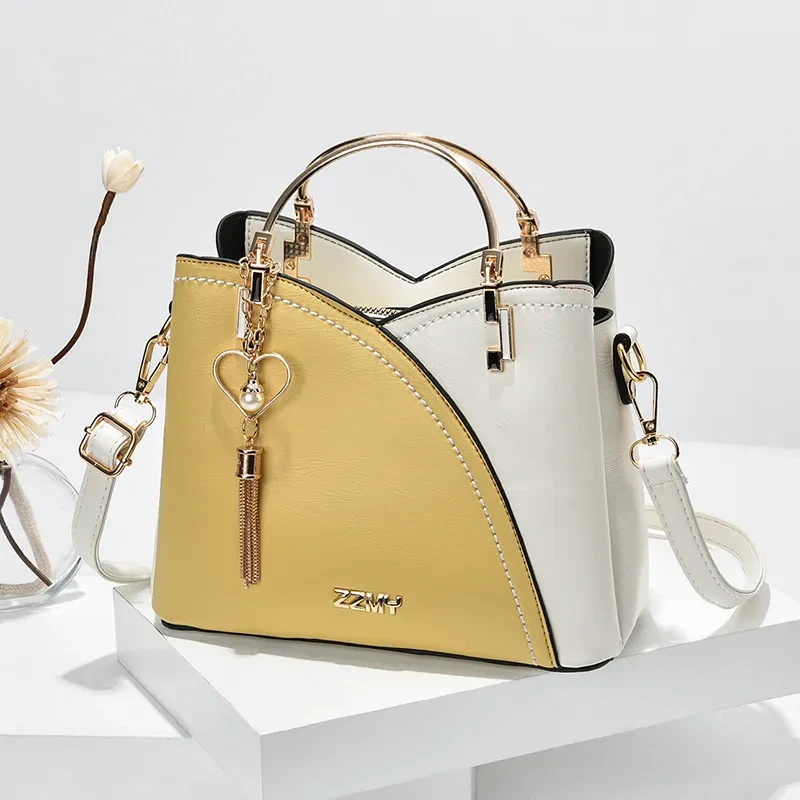Bolso de mano con bloques de color para mujer
