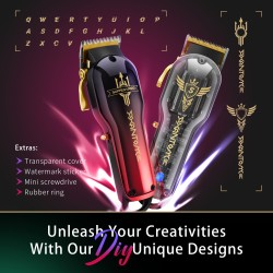 Cortapelos profesional para hombre - Cortapelos premium de barbero con cuchilla recubierta de DLC y motor sin escobillas - Kit de corte recargable con estuche personalizable