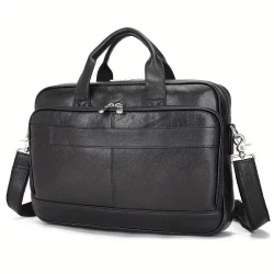 Bolso retro de piel de vacuno de gran capacidad para hombre, maletín de viaje para portátil de piel de Caballo Loco, bolso de mano para hombre