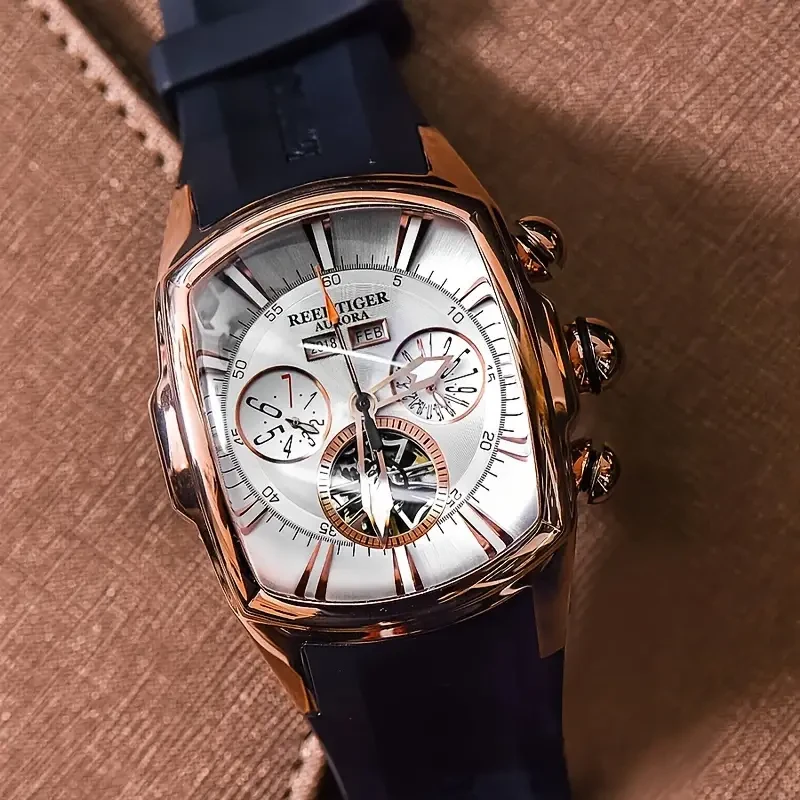 Reloj de pulsera mecánico automático grande para hombre