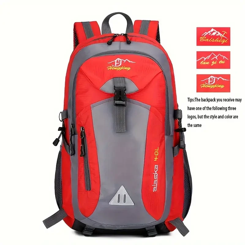 Bolsas de camping unisex profesionales y multifuncionales con correas para botellas de agua, mochilas ligeras informales con cremallera