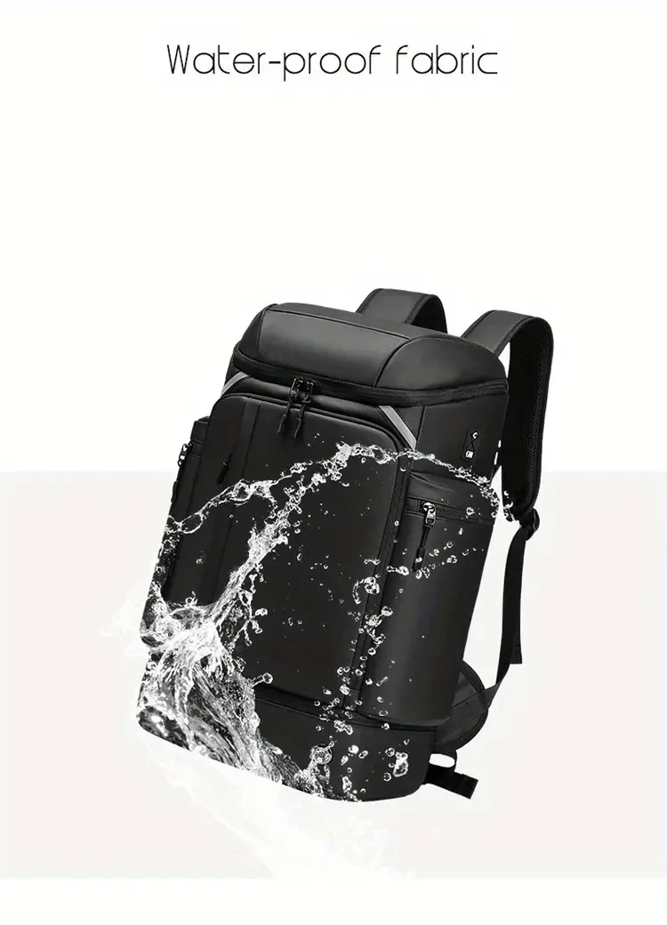 Mochila de viaje para hombre, mochila de senderismo de gran capacidad, mochila para portátil de negocios, mochila impermeable