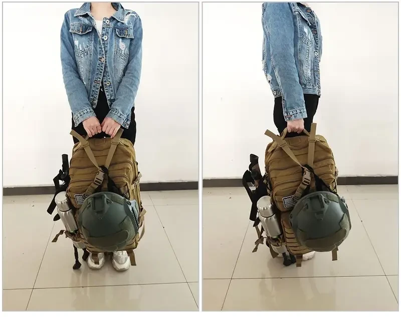 Mochila impermeable de gran capacidad, perfecta para deportes al aire libre, camping, senderismo y viajes.