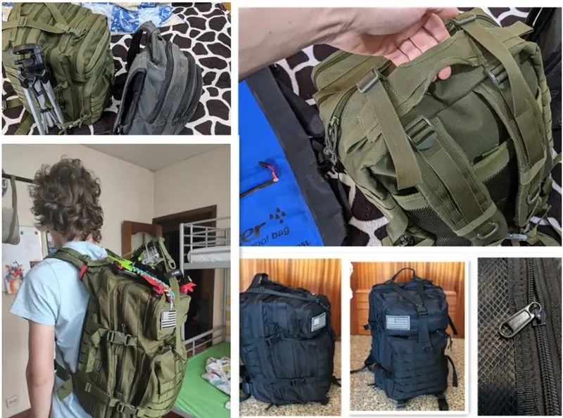 Mochila impermeable de gran capacidad, perfecta para deportes al aire libre, camping, senderismo y viajes.
