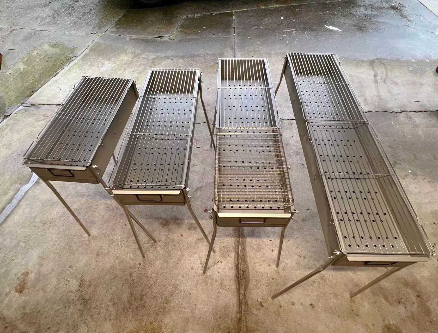 Parrilla de carbón para barbacoa de 100 cm x 26 cm