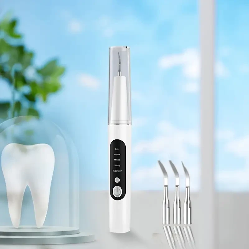 Limpiador de dientes eléctrico para mascotas con 4 modos para eliminar manchas y cálculos dentales