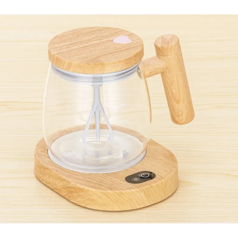 Taza de café con agitación automática de 400 ml, taza de café de vidrio mezcladora eléctrica, taza de café automática rápida de alta velocidad