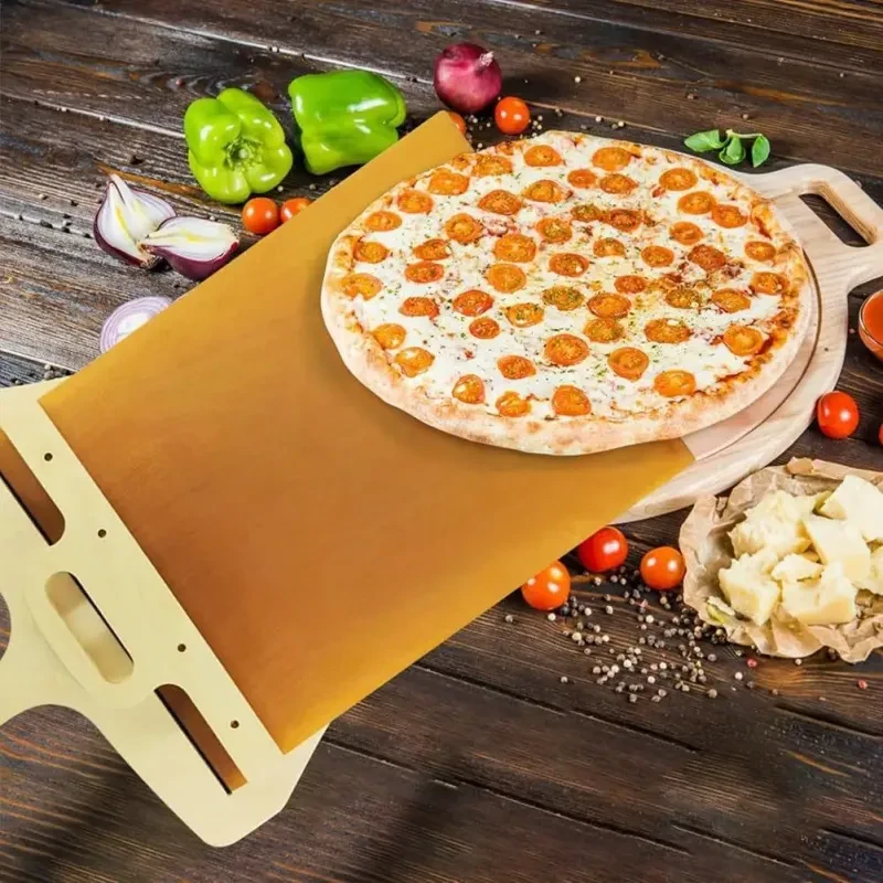 Pala deslizante para pizza, tabla de cortar antiadherente y lisa