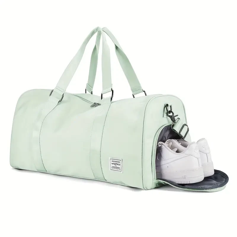 Bolsa de deporte para gimnasio con compartimento independiente para zapatos, bolso de hombro de viaje de gran capacidad, bolso resistente para viajes cortos, entrenamiento físico, uso militar.