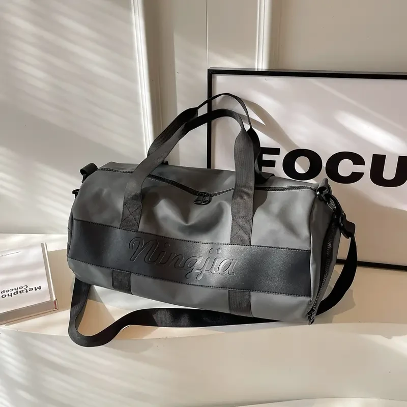 Bolsa de deporte para gimnasio, equipaje de viaje de gran capacidad con compartimento para zapatos, bolsa de viaje duradera, bolsa de yoga para fitness.