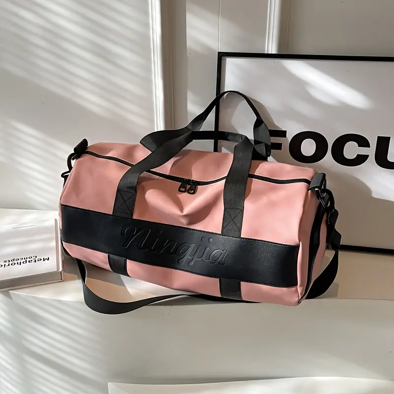 Bolsa de deporte para gimnasio, equipaje de viaje de gran capacidad con compartimento para zapatos, bolsa de viaje duradera, bolsa de yoga para fitness.