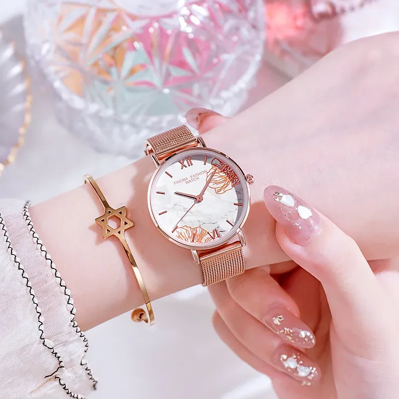 Conjunto de regalo de moda con reloj francés para mujer