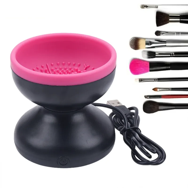 Máquina limpiadora de brochas de maquillaje eléctrica portátil automática USB Limpiador de brochas cosméticas