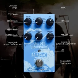 Pedal de efectos digital para guitarra eléctrica, modelado digital, reverberación y Eid al-Adha Mubarak