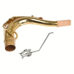 Tamaño: Cuello de codo para saxofón: Longitud: 190 mm/7,48 pulgadas Diámetro exterior de la interfaz: 27,5 mm/1,08 pulgadas Clip para partituras de saxofón: Extremo frontal: 95 mm/3,74 pulgadas (longitud) Varilla metálica oblicua: 105 x 4 mm/4,13 x 0,16 p