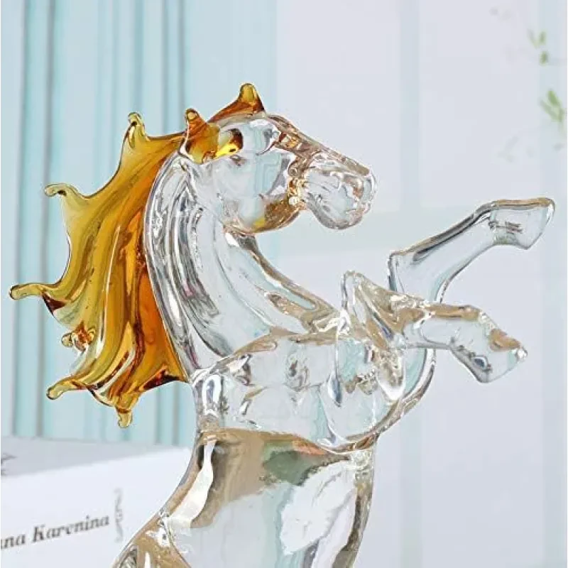 Estatua de caballo de cristal animal