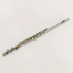 Flauta soprano KALUOLIN con llave en Do, 16 agujeros cerrados, mecanismo en Mi, superficie de cobre cepillado, flauta profesional con estuche de cuero.
