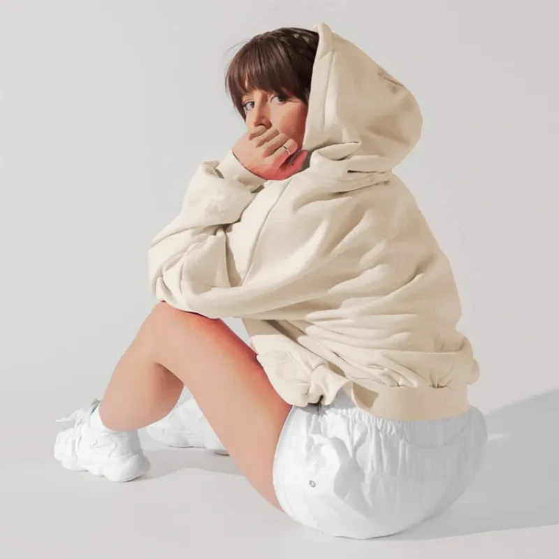 Sudadera con capucha y cremallera, chaqueta deportiva, sudadera holgada con capucha