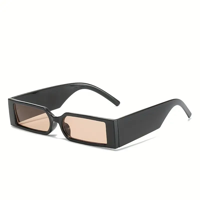 Gafas de sol rectangulares con montura pequeña y estuche