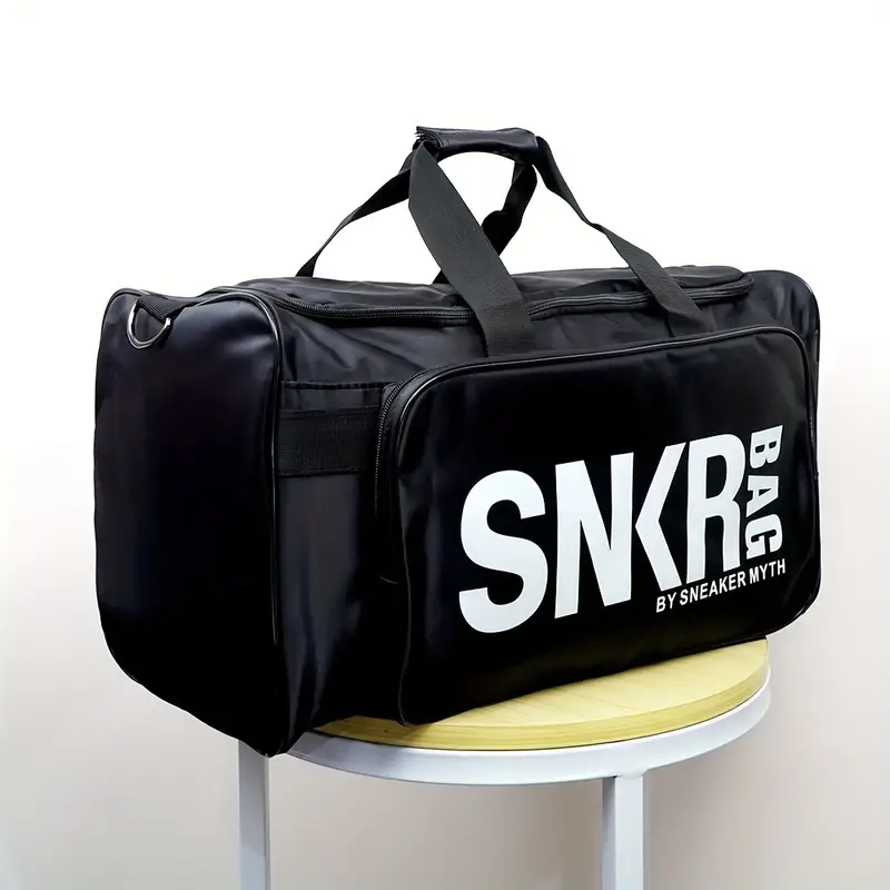 El compañero de viaje definitivo: espaciosa bolsa deportiva de gimnasio con gran capacidad, bolso de mano resistente y compartimento exclusivo para zapatos para viajes organizados y uso diario.