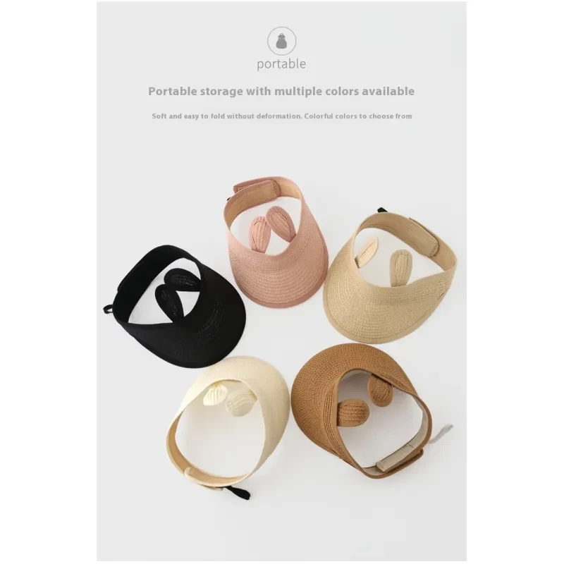 Sombrero de paja con visera solar para niños