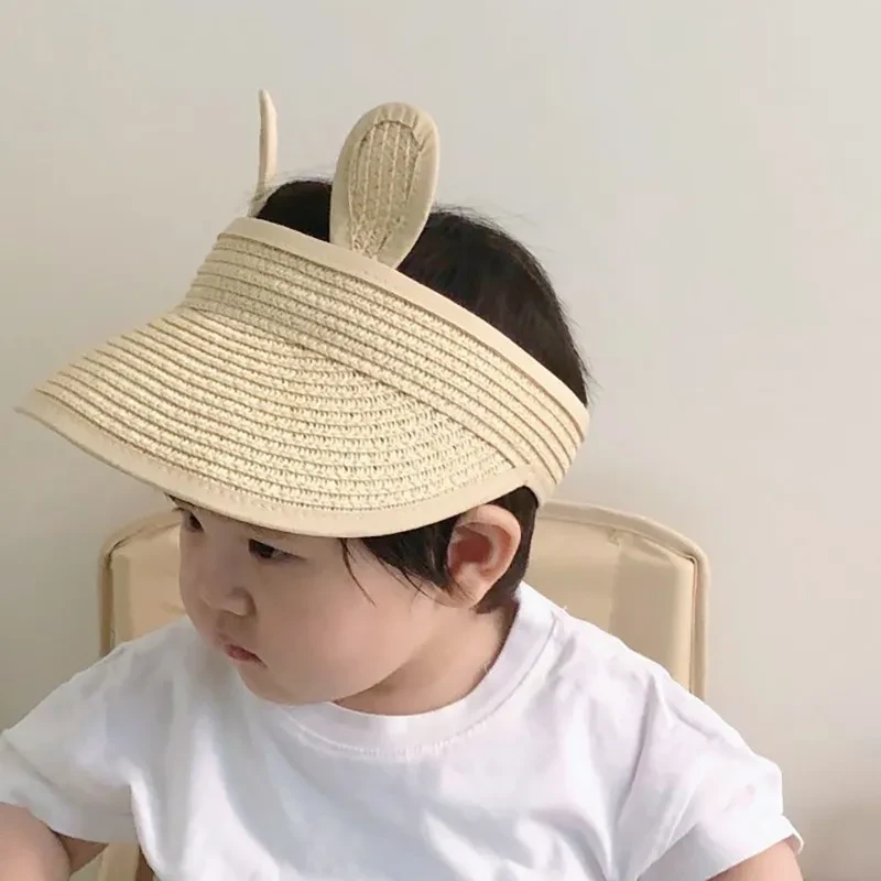 Sombrero de paja con visera solar para niños