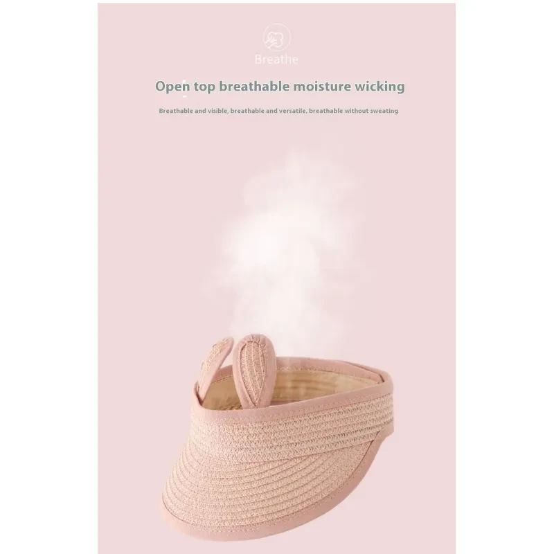 Sombrero de paja con visera solar para niños