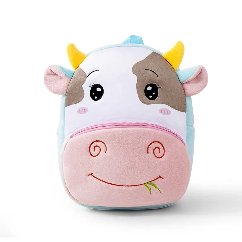 Nueva mochila de peluche para niños de guardería, bonita y suave.