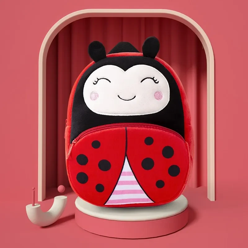 Nueva mochila de peluche para niños de guardería, bonita y suave.
