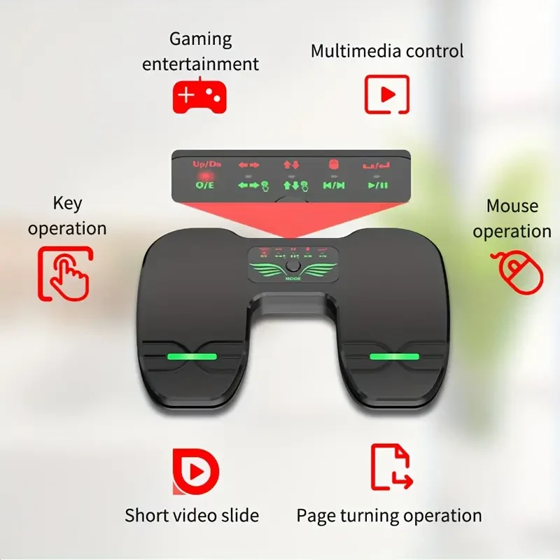 Pedal doble para voltear libros electrónicos, música, vídeos cortos, cambio de página, compatible con múltiples sistemas, modo multiusos
