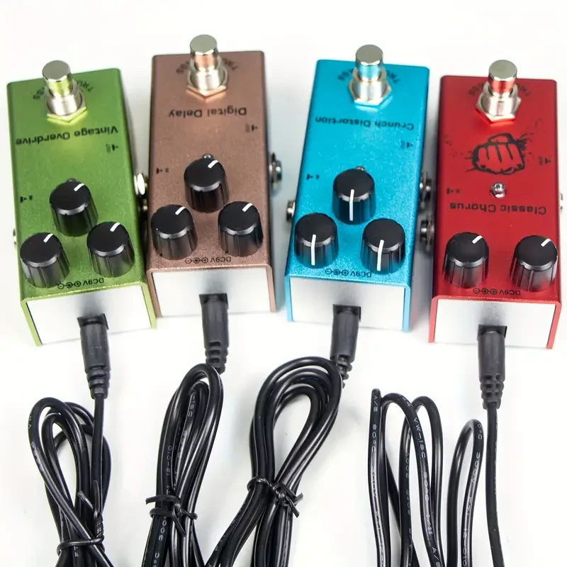 Mini pedal de efectos para guitarra eléctrica, bloque único, sobrecarga clásica, distorsión de metal, retardo analógico, retardo digital, CC 9 V, Eid al-Adha Mubarak