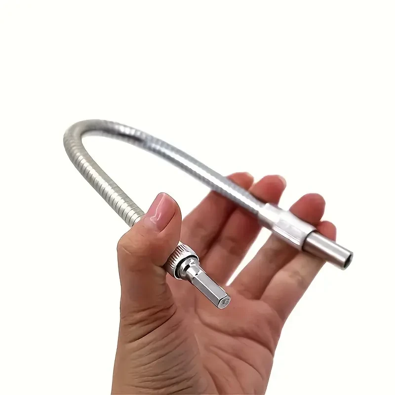 Eje flexible para taladro eléctrico - Extensión de broca multiángulo de 300 mm con vástago hexagonal magnético para destornilladores eléctricos