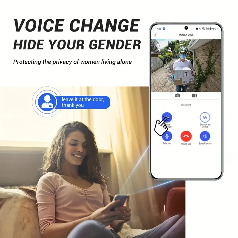 Timbre inteligente visual Dingdong: timbre inalámbrico WiFi de 2,4 GHz con visión nocturna HD, llamada bidireccional, control remoto por aplicación y almacenamiento de video en la nube de 72 horas.