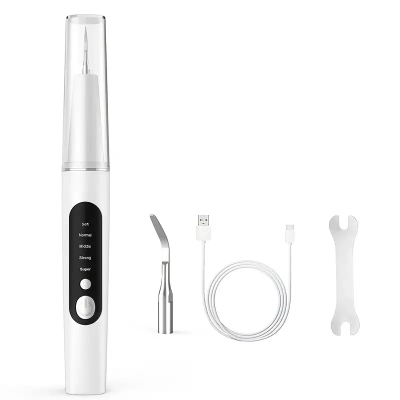 Kit de limpieza bucal eléctrica: hilo dental para limpieza y blanqueamiento dental con cabezales reemplazables.