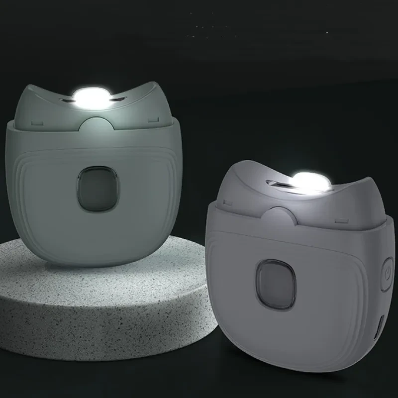 Mini cortaúñas recargable para niños y adultos, recortador de uñas automático, manicura y pulido con luz.