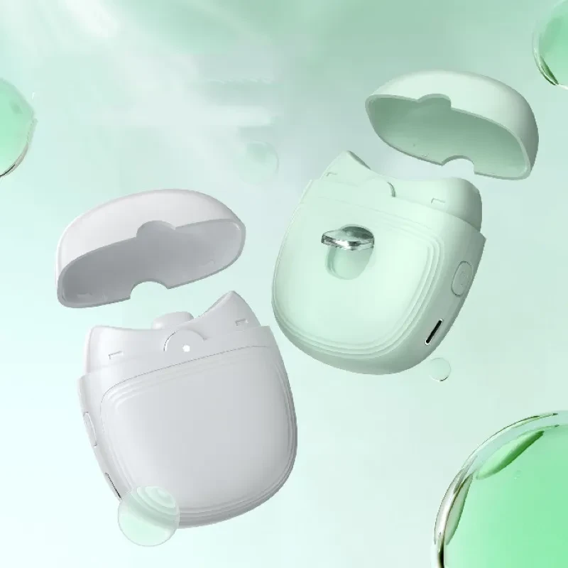 Mini cortaúñas recargable para niños y adultos, recortador de uñas automático, manicura y pulido con luz.