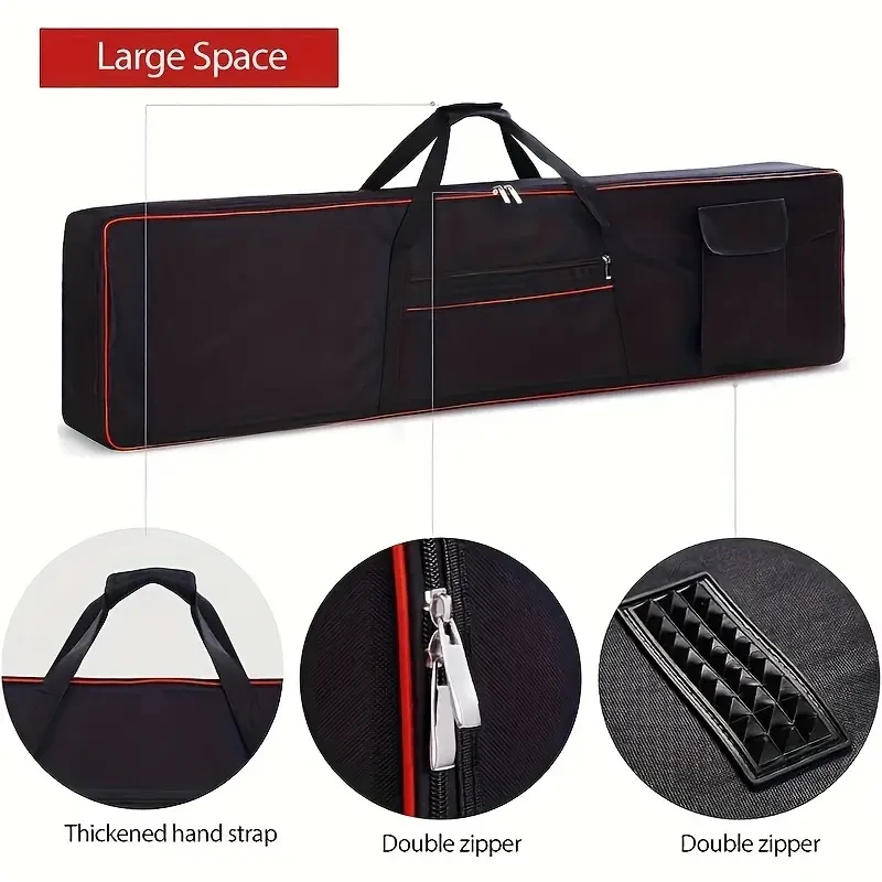 Bolsa de hombro para piano digital y piano eléctrico, tamaño máximo: 54,33 x 13,38 x 6,69 pulgadas