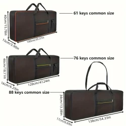 Bolsa de hombro para piano digital y piano eléctrico, tamaño máximo: 54,33 x 13,38 x 6,69 pulgadas