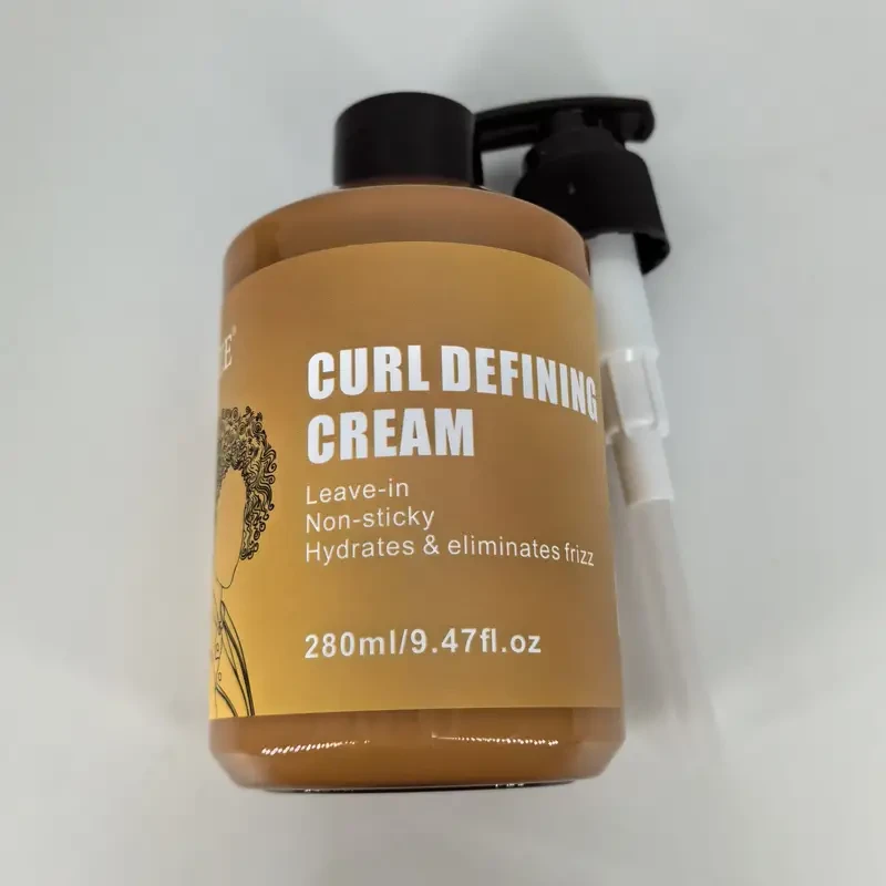 Crema definidora de rizos: acondicionador hidratante con elastina para peinar todo tipo de cabello, ideal para cabello seco y con frizz.