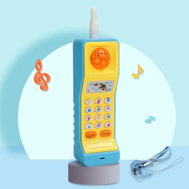 Teléfono electrónico para bebés, juguetes musicales para la primera infancia, juguetes educativos, teléfono de simulación multifunción