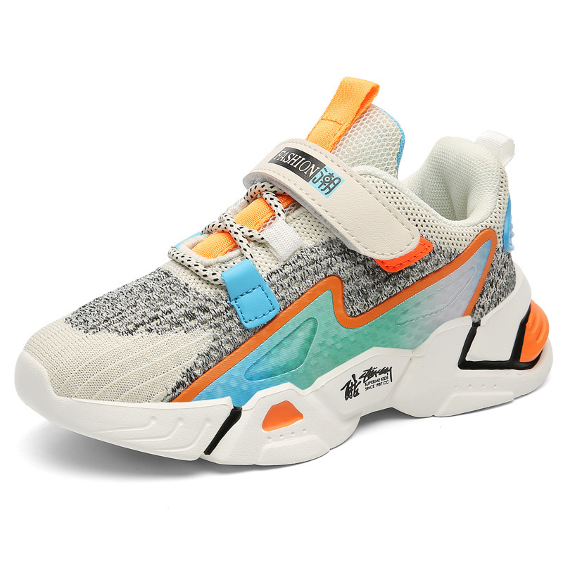 Zapatillas de punto voladoras para niños, zapatillas casuales para niños