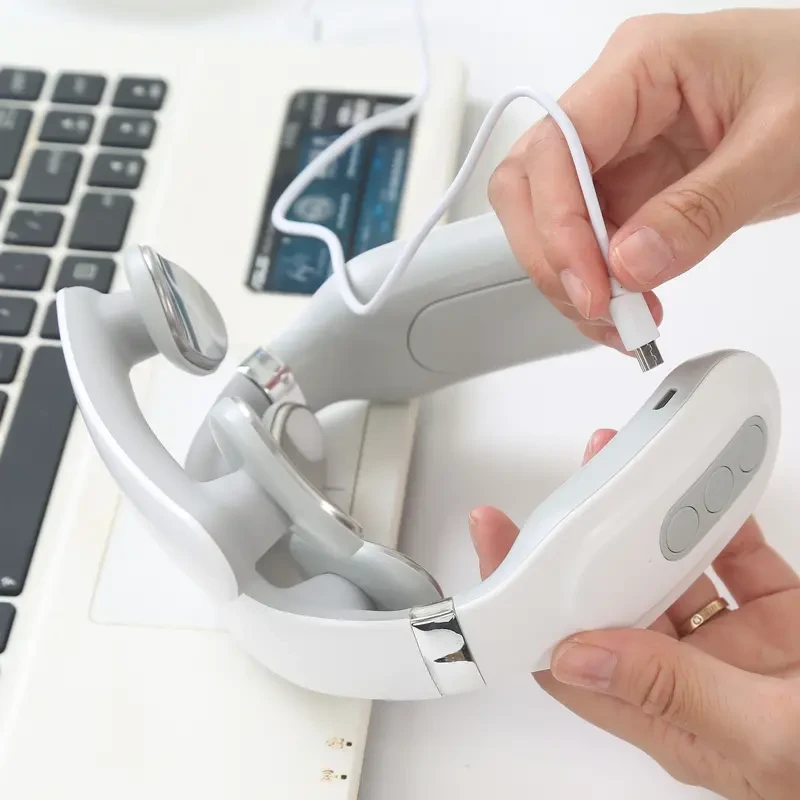 Masajeador de cuello portátil recargable por USB: masaje profundo para cuello y hombros, regalo ideal para las fiestas.