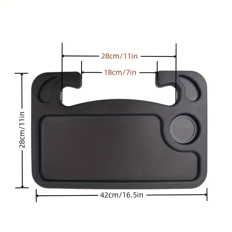 Bandeja multifunción premium para volante de coche: mesa portátil versátil para comer, trabajar y guardar cosas: estación de trabajo perfecta sobre ruedas