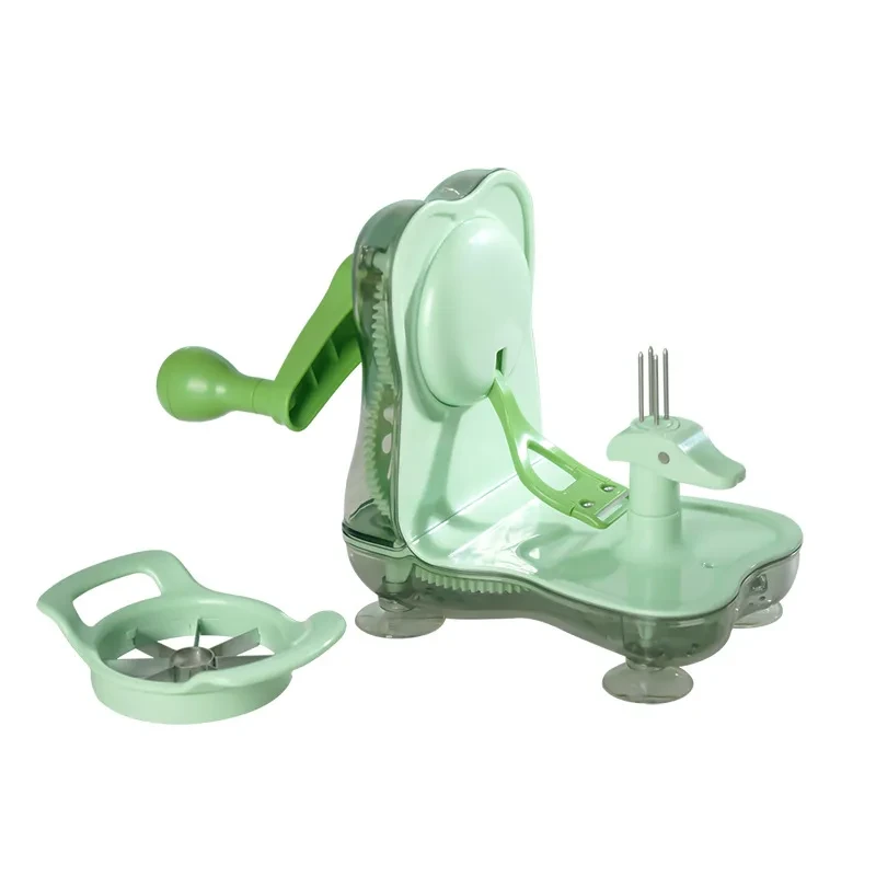 Pelador de frutas dos en uno, cortador de frutas manual, utensilios de cocina